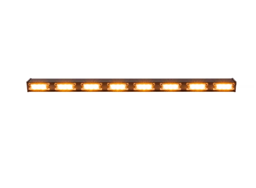 Amber Impact arrowbar verkeersgeleider in werking van Marelko
