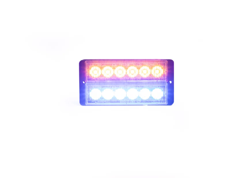 Ultra Slim 2x 6 LED Warning Light met amber en blauwe LED signalering van Marelko