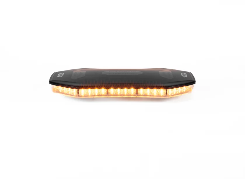 SAFE365 Mini Light Bar met amber LED en zwarte polycarbonaat bovenlens van Marelko