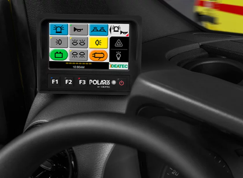 Ideatec Polaris touchscreen bediening in een hulpverleningsvoertuig door Marelko