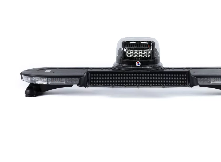 Haztec XL 75 dakset met geïntegreerd LED tekstbord, HAZTEC zoeklicht en transparante lenzen van Marelko