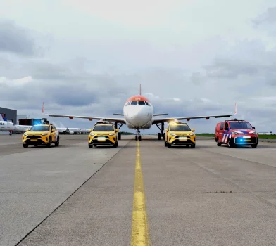Door Marelko opgebouwde voertuigen bij Airport Maastricht - Aachen